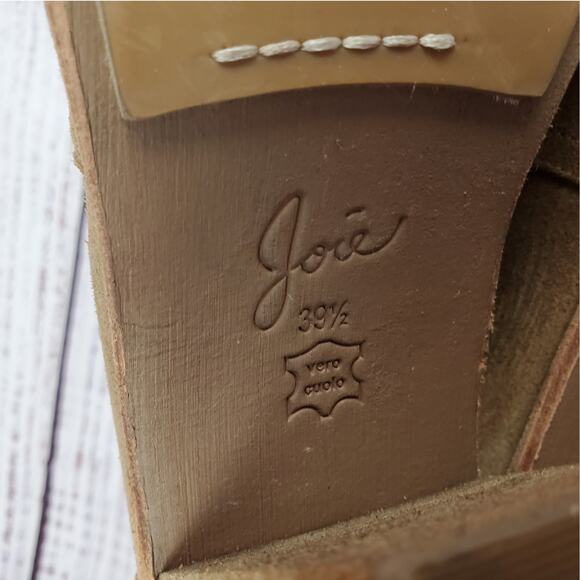 Joie Loren Fringe Booties Boho Tan Suede Leather Slip on Western Boots Size 39.5 - Picture 10 of 11